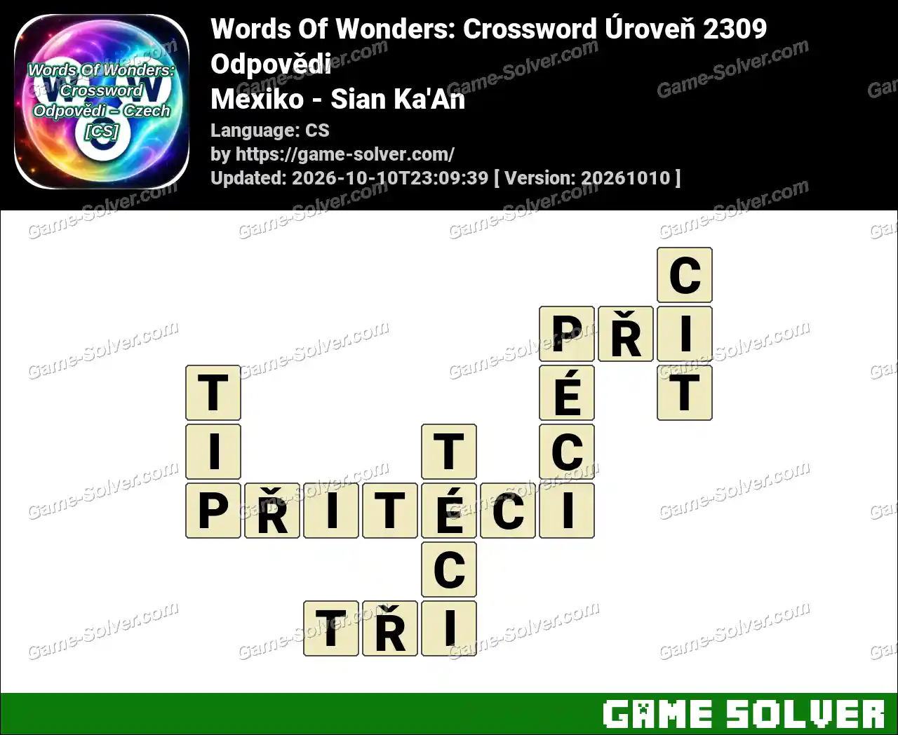 Words Of Wonders: Crossword Úroveň 2309 Odpovědi – Mexiko – Sian Ka’An